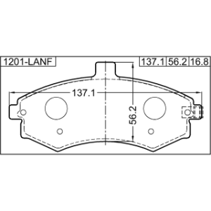 Kit de plaquettes de frein avant FEBEST 1201-LANF pour HYUNDAI 58101-17A10 FEBEST