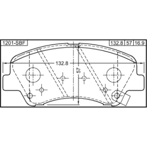 Kit de plaquettes de frein avant FEBEST 1201-SBF pour HYUNDAI, KIA 58101-1RA00 FEBEST