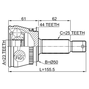 FEBEST Joint homocinétique extérieur 1210-LANA44 pour HYUNDAI LANTRA,ELANTRA FEBEST