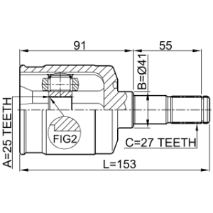 Joint homocinétique intérieur FEBEST 1211-EFMT pour HYUNDAI, KIA 49500-38430 FEBEST