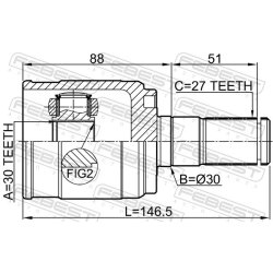 Kit de joint homocinétique FEBEST 1211-ELN19 pour HYUNDAI, KIA OE 49500-K0220 FEBEST