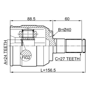 Joint homocinétique intérieur droit FEBEST 1211-IX352WDRH pour HYUNDAI, KIA 49500-2S200 FEBEST
