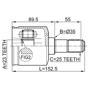 Joint homocinétique intérieur FEBEST 1211-LAN pour HYUNDAI 49500-17200 FEBEST