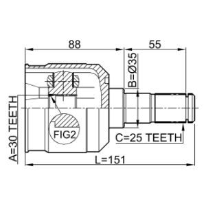 Joint homocinétique intérieur FEBEST 1211-MAT15 pour HYUNDAI 49500-17050 FEBEST