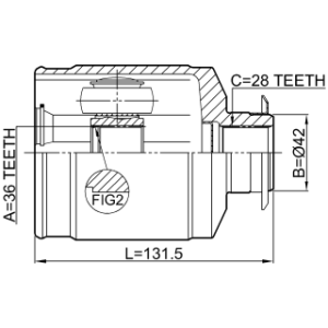 Joint homocinétique intérieur FEBEST 1211-SANFE22RH pour HYUNDAI, KIA SORENTO, SANTA FEBEST