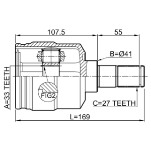 Joint homocinétique intérieur gauche FEBEST 1211-TUC27LH pour HYUNDAI, KIA 49500-D7100 FEBEST