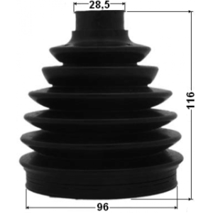 Kit de soufflet de joint homocinétique extérieur FEBEST 1217-TUC pour HYUNDAI, KIA 49500-2E800 FEBEST