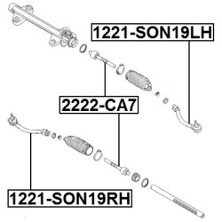 Embout de biellette de direction FEBEST 1221-SON19RH pour HYUNDAI SONATA OE 56500-L1010 FEBEST