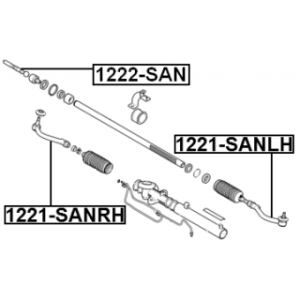 Steering Tie Rod FEBEST 1222-SAN OE Ref 57724-2T000 FEBEST