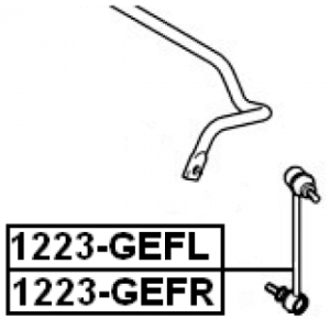 Biellette de barre stabilisatrice avant droite FEBEST 1223-GEFR pour HYUNDAI GETZ FEBEST
