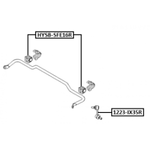 Biellette de barre stabilisatrice arrière FEBEST 1223-IX35R pour HYUNDAI, KIA 55530-2W000 FEBEST