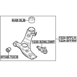Bras de suspension arrière FEBEST 1224-SFFRH pour HYUNDAI et plus encore... FEBEST