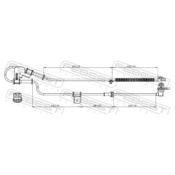 Capteur de vitesse de roue ABS FEBEST 12606-002 pour HYUNDAI, KIA FEBEST