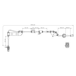 Capteur de vitesse de roue ABS FEBEST 12606-013 pour HYUNDAI, KIA FEBEST