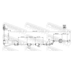 Capteur de vitesse de roue ABS FEBEST 12606-014 pour HYUNDAI, KIA FEBEST