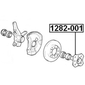 Moyeu de roue avant FEBEST 1282-001 pour HYUNDAI 51750-24500 FEBEST