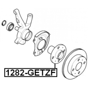 Moyeu de roue avant FEBEST 1282-GETZF pour HYUNDAI, KIA 51750-25000 FEBEST