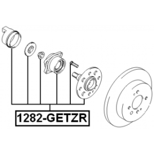 Moyeu de roue arrière FEBEST 1282-GETZR pour HYUNDAI, KIA 52750-1C100 FEBEST