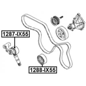 Poulie de tension FEBEST 1287-IX55 pour HYUNDAI, KIA ix55, BORREGO FEBEST