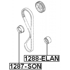 Poulie de tension de courroie de distribution FEBEST 1287-SON pour HYUNDAI, KIA 24410-23011 FEBEST