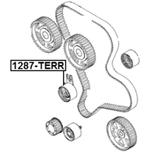 Poulie de tension de courroie de distribution FEBEST 1287-TERR pour KIA, HYUNDAI 0K88R12700 FEBEST