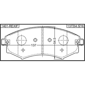 Kit de plaquettes de frein avant FEBEST 1401-REXIF pour HYUNDAI, SSANGYONG, KIA 4813005012 FEBEST