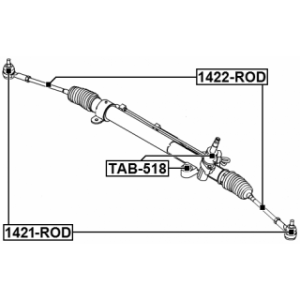 Biellette de direction FEBEST 1422-ROD pour SSANGYONG STAVIC, RODIUS FEBEST