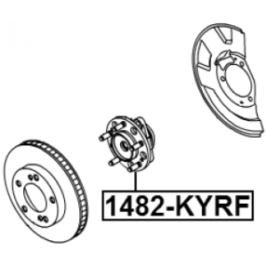 Front Wheel Hub FEBEST 1482-KYRF OE Ref 41420-09702 FEBEST