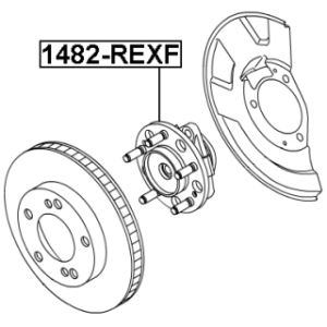 Moyeu de roue avant FEBEST 1482-REXF pour SSANGYONG REXTON, KYRON FEBEST