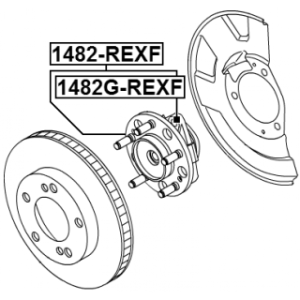 Moyeu de roue avant FEBEST 1482G-REXF pour SSANGYONG KYRON, REXTON FEBEST