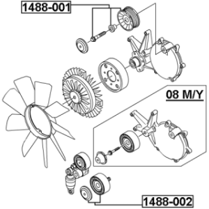 Kit de poulie de renvoi FEBEST 1488-001 pour AUDI et plus encore... FEBEST