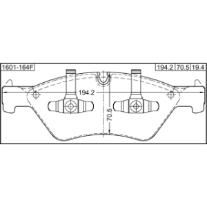 Kit de plaquettes de frein avant FEBEST 1601-164F pour MERCEDES 0044204020 FEBEST