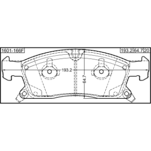 Kit de plaquettes de frein avant FEBEST 1601-166F pour JEEP, MERCEDES, DODGE 68052369AA FEBEST