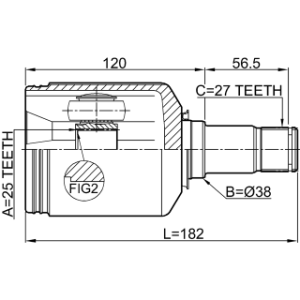 Joint homocinétique intérieur gauche FEBEST 1611-169CVTLH pour MERCEDES 1693701572 FEBEST
