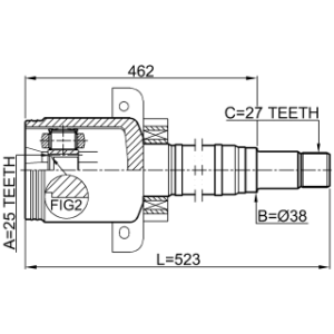 Joint homocinétique intérieur droit FEBEST 1611-169CVTRH pour Mercedes Classe A et Classe B FEBEST