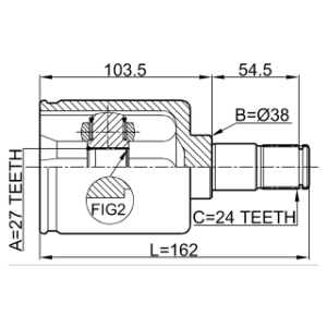 Joint homocinétique intérieur droit FEBEST 1611-203RH pour Mercedes Classe C et Classe S FEBEST