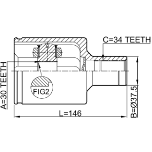 Joint homocinétique intérieur gauche FEBEST 1611-210LH pour Mercedes Classe E FEBEST