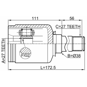 Joint homocinétique intérieur droit FEBEST 1611-221FRH pour MERCEDES 2123301100 FEBEST