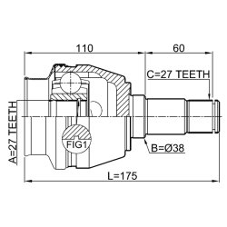 Kit de joint homocinétique FEBEST 1611-246LH pour MERCEDES OE 2463302301 FEBEST