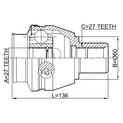 Kit de joint homocinétique FEBEST 1611-246RH pour MERCEDES OE 2463301901 FEBEST