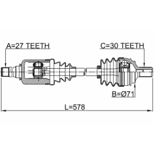 Arbre de transmission avant droit FEBEST 1614-221FRH pour MERCEDES 2183301400 FEBEST