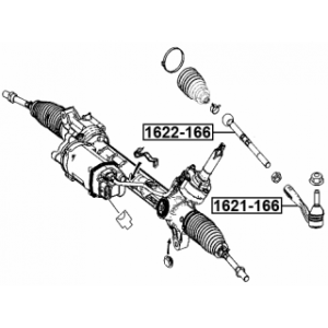 Embout de biellette de direction FEBEST 1621-166 pour MERCEDES 1663300403 FEBEST