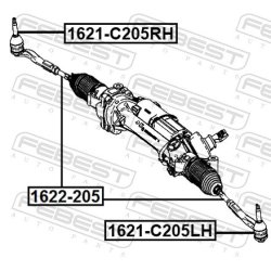 Biellette de direction intérieure FEBEST 1622-205 pour CHEVROLET, MERCEDES, VAUXHALL FEBEST