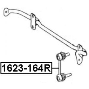 Biellette de barre stabilisatrice arrière FEBEST 1623-164R pour MERCEDES 1643201232 FEBEST
