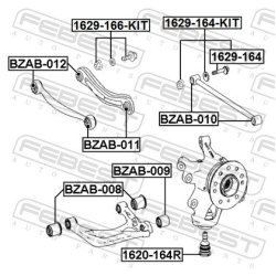 Kit de vis de correction de carrossage FEBEST 1629-166-KIT pour MERCEDES FEBEST