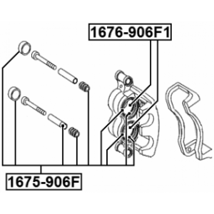 Piston d'étrier de frein avant FEBEST 1676-906F1 pour MERCEDES,VW FEBEST