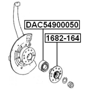 Moyeu de roue arrière sans roulement FEBEST 1682-164 pour MERCEDES 1643560101 FEBEST