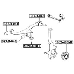 Moyeu de roue FEBEST 1682-463MF pour MERCEDES CLASSE G OE 4633340000 FEBEST
