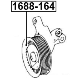 Poulie de renvoi FEBEST 1688-164 pour MERCEDES, FORD 1717609 FEBEST