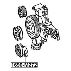 Tendeur de courroie nervurée FEBEST V 1690-M272 04862624AA FEBEST